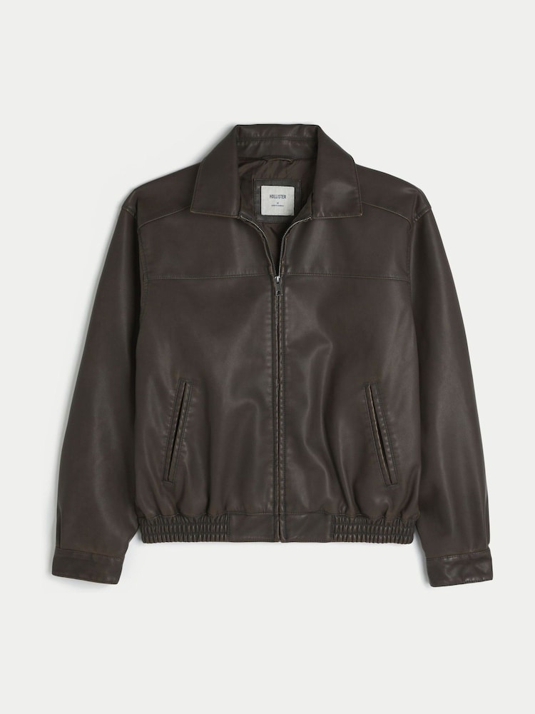 Leather Cropped Jacket - Image 3 of 3