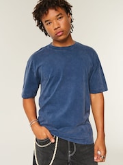 Hollister Blue Boxy Crew Neck T-Shirt - Image 1 of 3