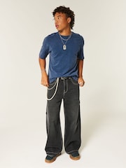 Hollister Blue Boxy Crew Neck T-Shirt - Image 3 of 3