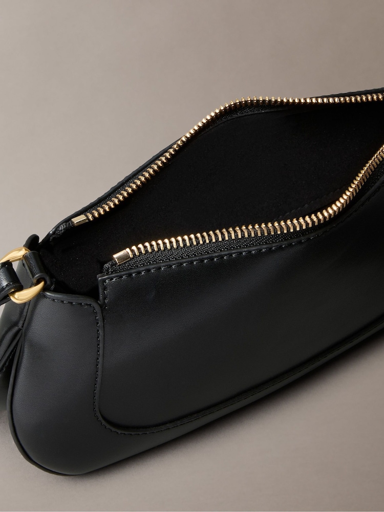 Calvin Klein Black Long Zip Cross-Body Bag - Image 4 of 4 Calvin Klein Black Long Zip Cross-Body Bag - Image 4 of 4