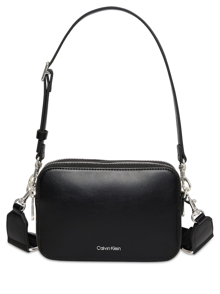 Calvin Klein Black Convertible 2-Strap Crossbody Camera Bag - Image 1 of 2