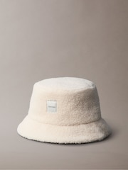 Calvin Klein Cream Boucle Bucket Hat - Image 1 of 3