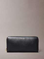 Calvin Klein Black Leather Large Zip Wallet - Image 1 of 3