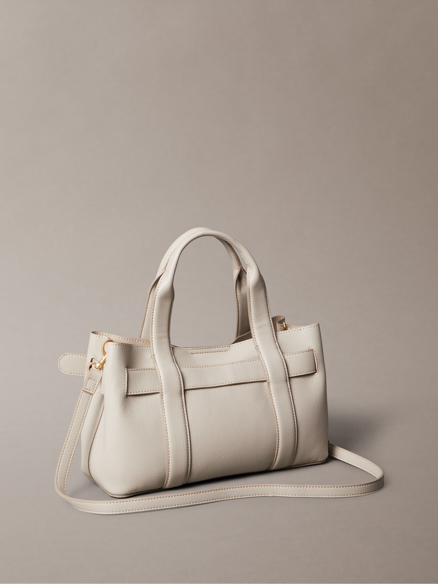 Buy Calvin Klein White Belted Small Tote Bag from Next USA