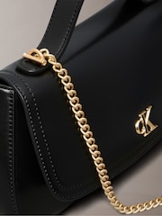 Calvin Klein Black Monogram Logo Hardware Tote Bag - Image 5 of 5