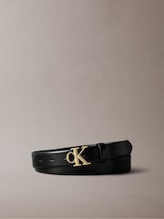 Calvin Klein Black Full Grain Leather Logo Belt - Image 3 of 3