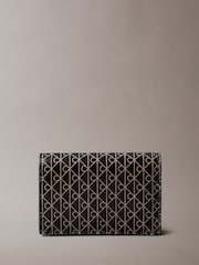 Calvin Klein Black Monogram Logo Accordion Card Holder - Image 1 of 3