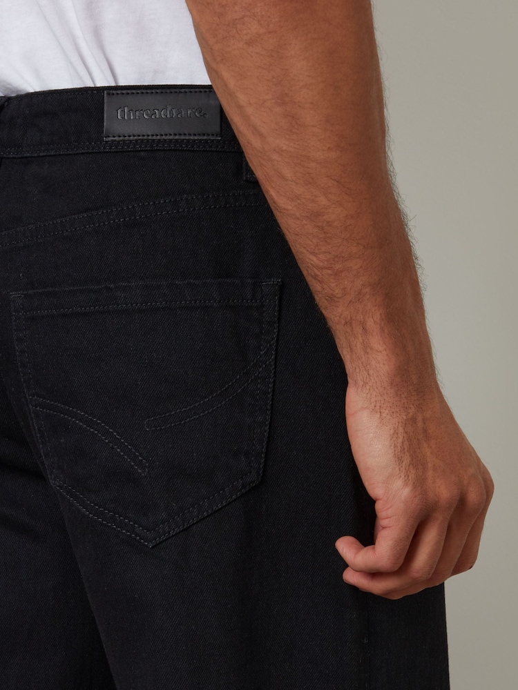 Threadbare Black Loose Fit Jeans - Image 4 of 4