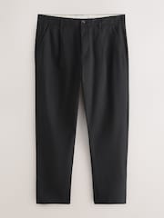 Black Regular Tapered Fit Cotton Rich Stretch Chinos - Image 1 of 3