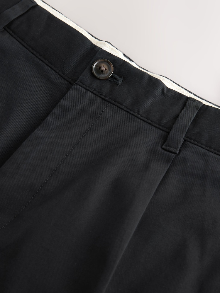 Black Regular Tapered Fit Cotton Rich Stretch Chinos - Image 3 of 3