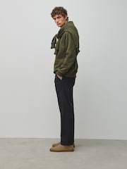 Negru - Croială conică mărime standard - Cotton Rich Stretch Chinos - Imaginea 4 din 10