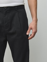 Negru - Croială conică mărime standard - Cotton Rich Stretch Chinos - Imaginea 7 din 10