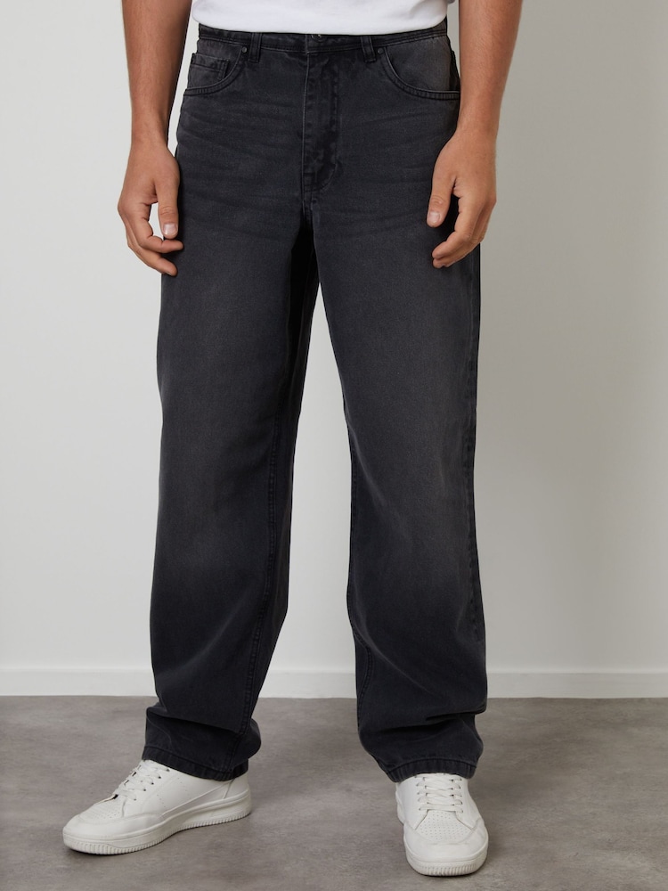 Threadbare Grey Loose Fit Jeans - Image 1 of 4