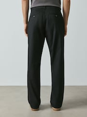 Black Relaxed Fit Cotton Rich Stretch Chinos - Image 4 of 8