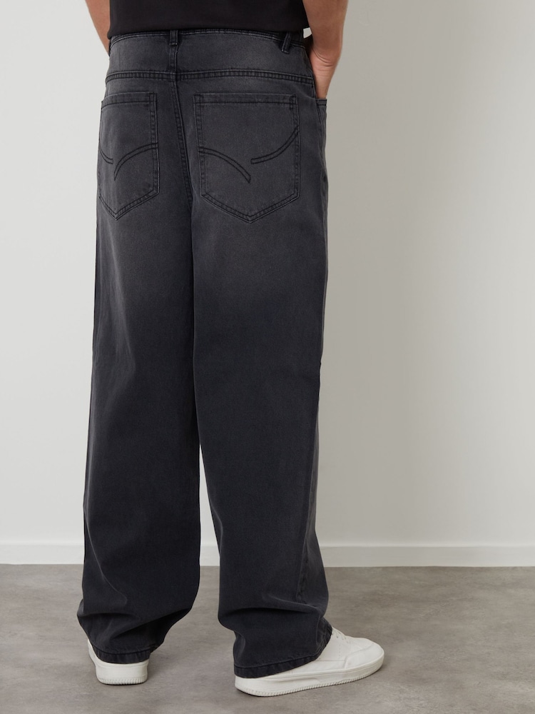 Threadbare Grey Baggy Fit Jeans - Image 2 of 4