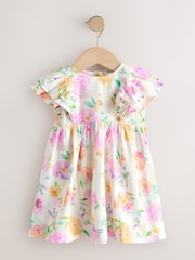 淡紫花卉 - 38荷葉邊袖洋裝（0個月-1歲） - 圖片 5，共 8