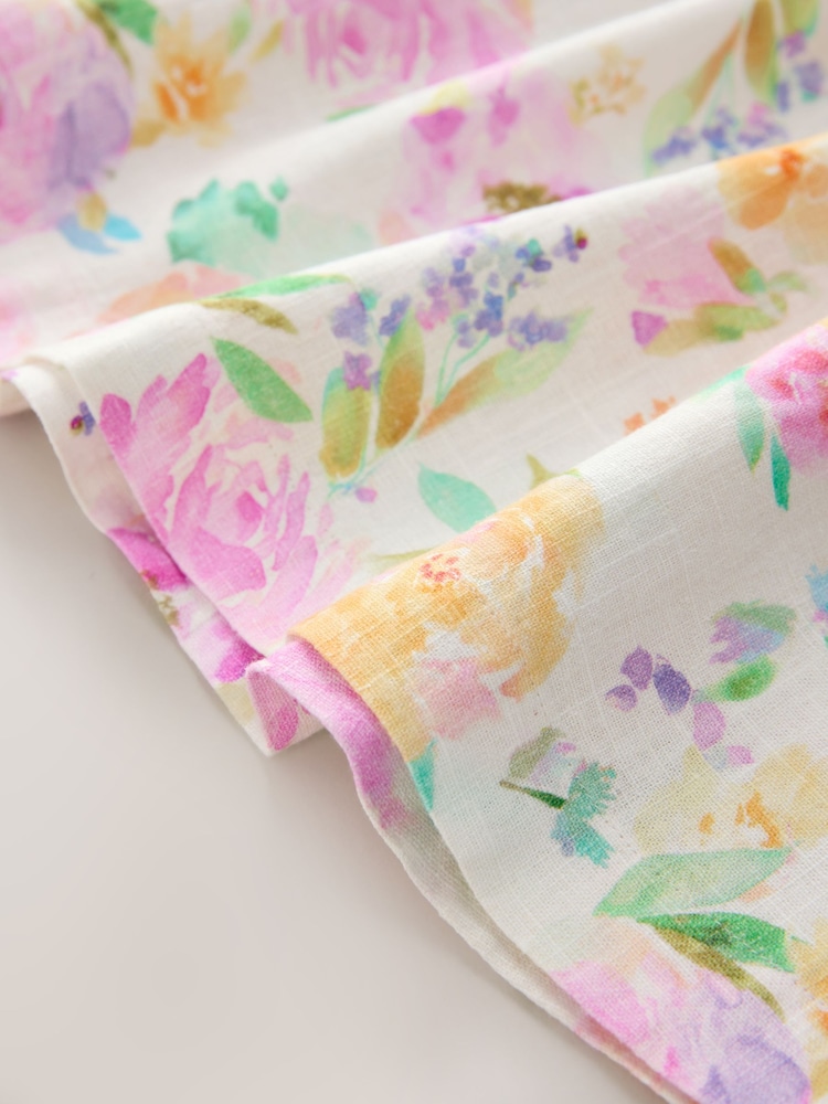 淡紫花卉 - 38荷葉邊袖洋裝（0個月-1歲） - 圖片 8，共 8