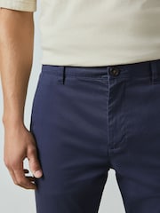 Dark Blue - Skinny Fit - Mga Chino na Mayaman sa Cotton at Stretch - Larawan 5 ng 10