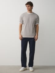 Blue Relaxed Tapered Fit Cotton Rich Stretch Chinos - Image 3 of 6