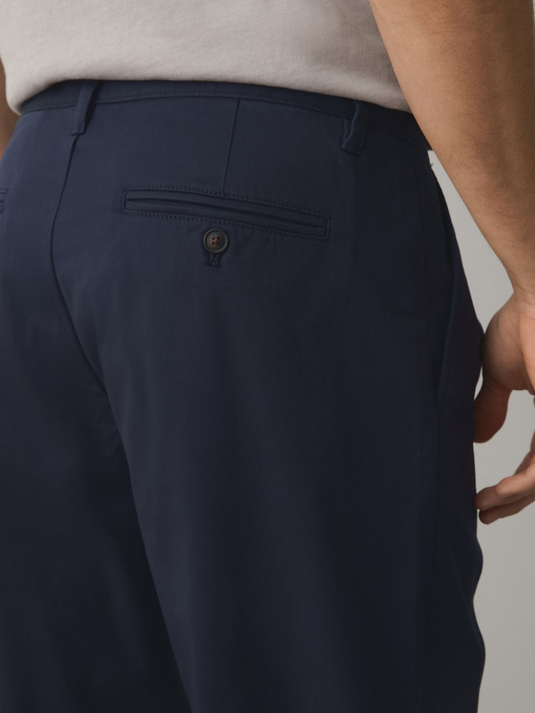 Blue Relaxed Tapered Fit Cotton Rich Stretch Chinos - Image 6 of 6 Blue Relaxed Tapered Fit Cotton Rich Stretch Chinos - Image 6 of 6