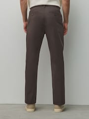 Brown Straight Fit Cotton Rich Stretch Chinos - Image 2 of 6
