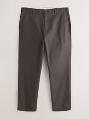 Mid Brown Straight Fit Cotton Rich Stretch Chinos - Image 7 of 9