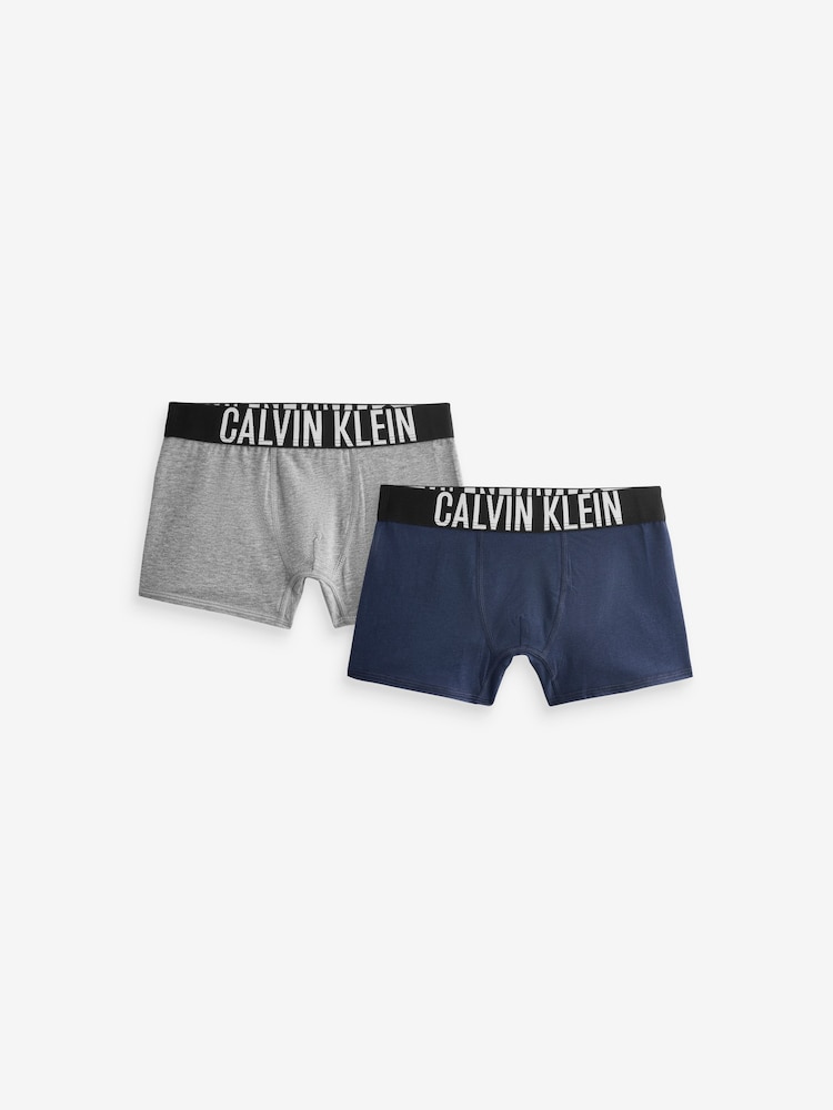 Calvin Klein Grey 2 Pack Boys Trunks - Intense Power - Image 1 of 3