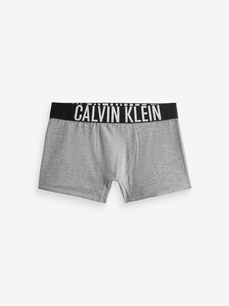 Calvin Klein Grey 2 Pack Boys Trunks - Intense Power - Image 3 of 3