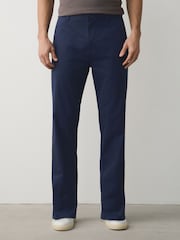 أزرق - قياس مستقيم - تشينو غني بالقطن وقابل للتمدد - صورة 1 من 10