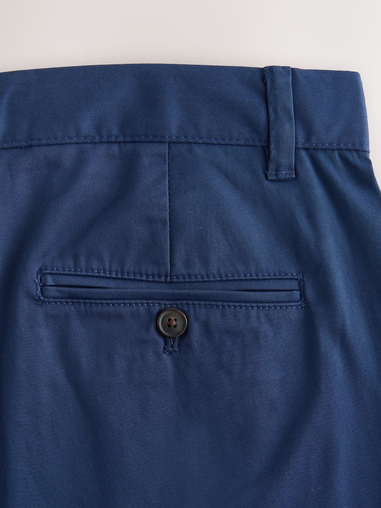 أزرق - قياس مستقيم - تشينو غني بالقطن وقابل للتمدد - صورة 10 من 10