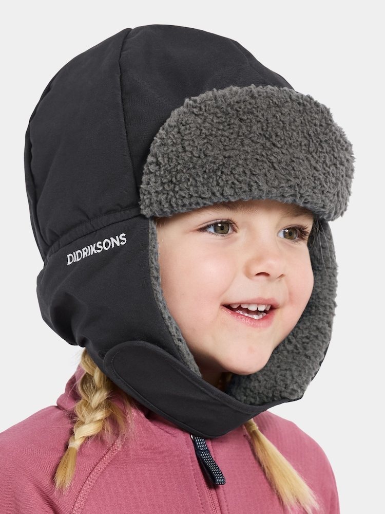 Didriksons Biggles Waterproof Kids Black Hat - Image 1 of 3