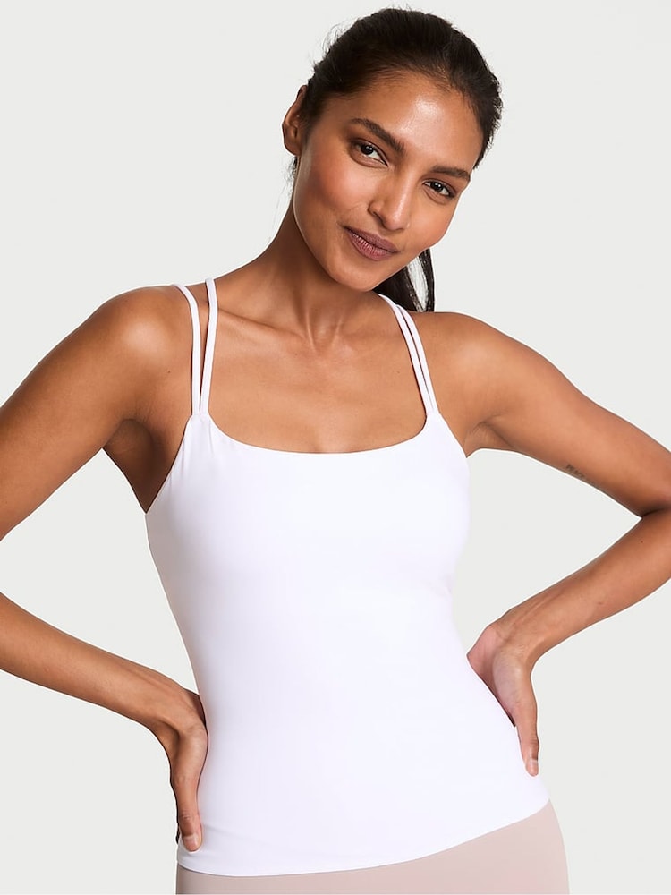 Victoria's Secret White Elevate™ Strappy Tank Top - Image 1 of 2