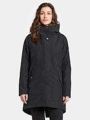 Didriksons Alana Womens Waterproof Black Coat - Image 1 of 5