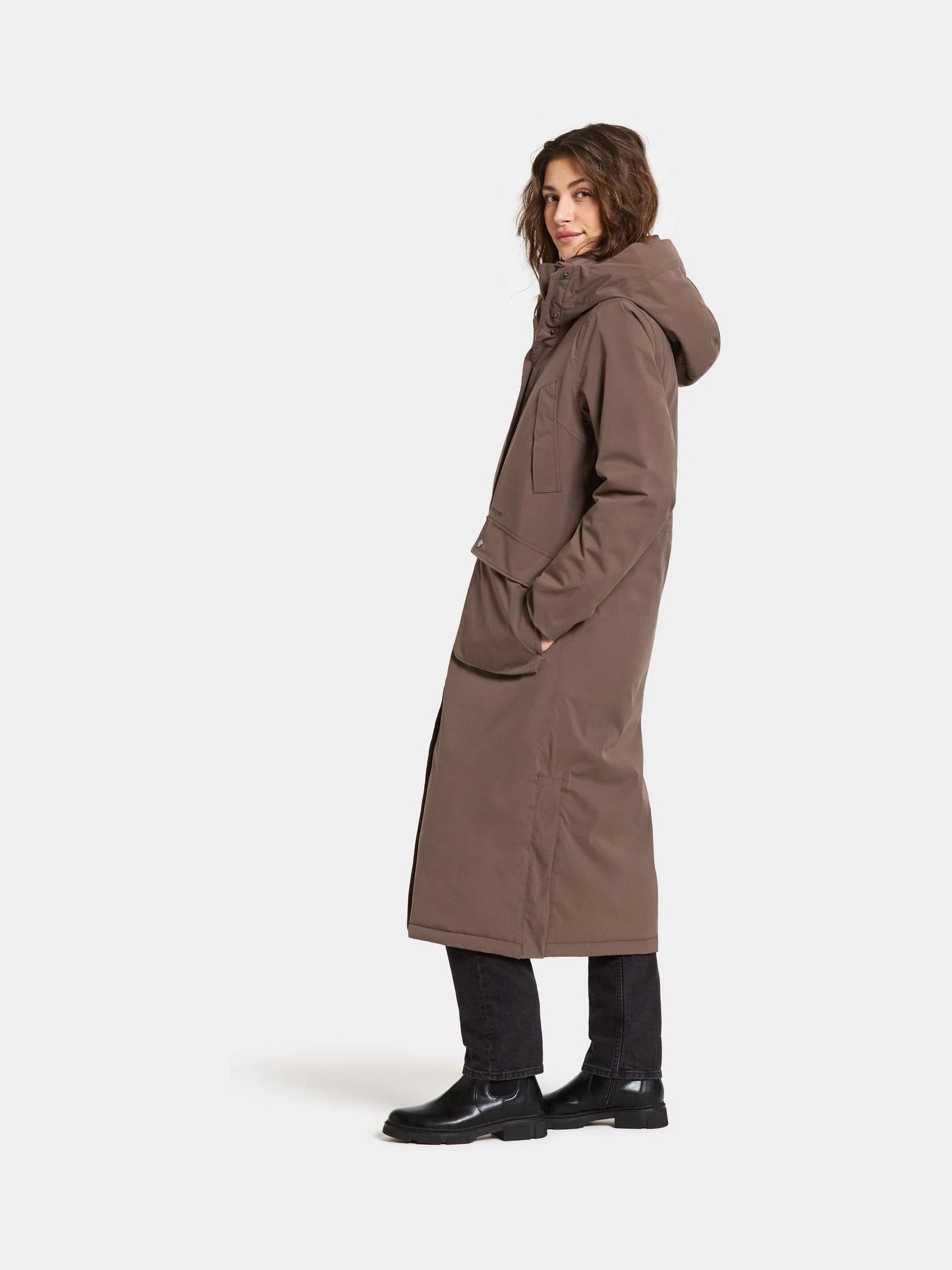 Buy Didriksons Brown Melody Long Waterproof Padded Coat from Next USA
