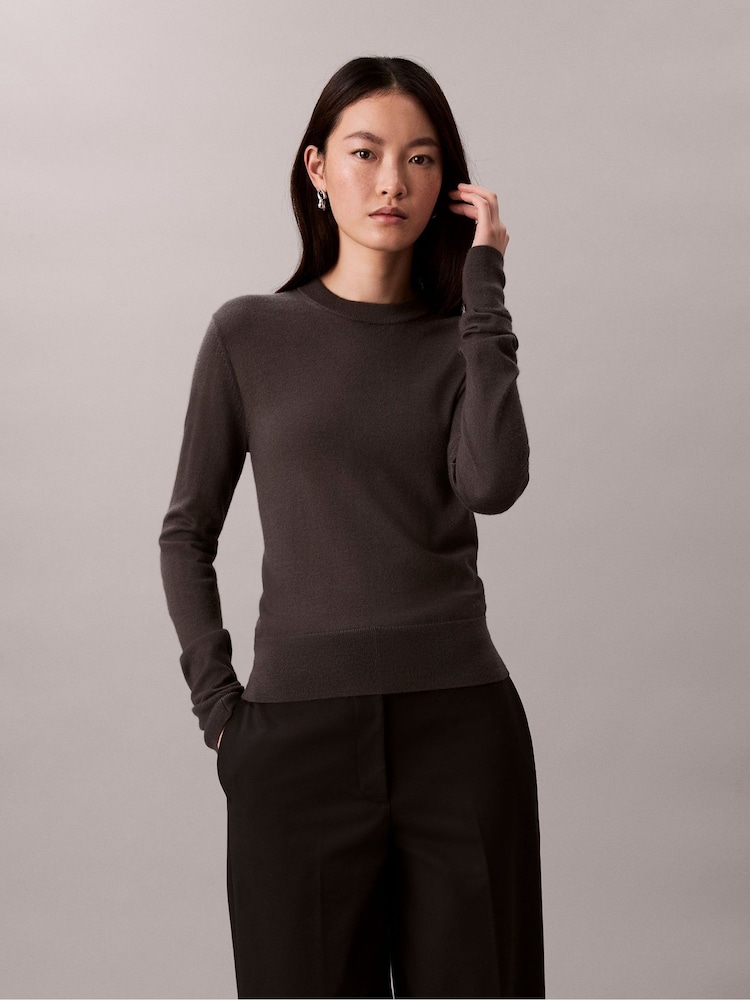 Calvin Klein Merino Wool Crew Neck Jumper - Imagem 1 de 7