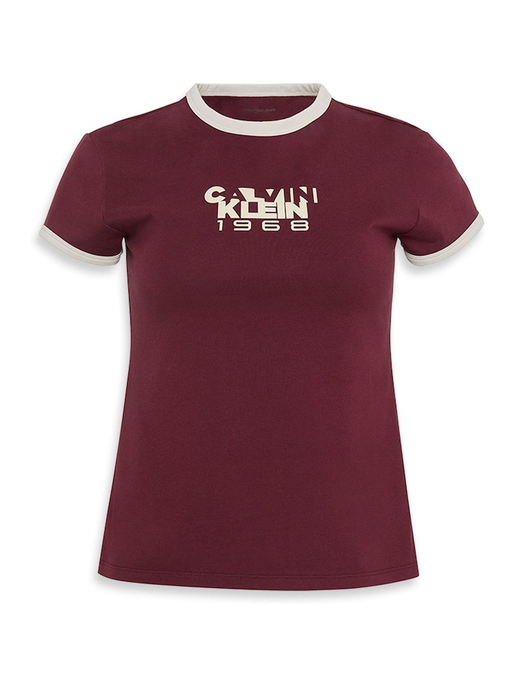 Calvin Klein Red 1968 Logo Graphic Baby T-Shirt - Image 1 of 1 Calvin Klein Red 1968 Logo Graphic Baby T-Shirt - Image 1 of 1
