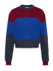 Calvin Klein Blue Chunky Stripe Relaxed Sweater - Image 1 of 1