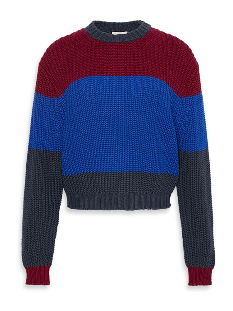 Calvin Klein Blue Chunky Stripe Relaxed Sweater - Image 1 of 1 Calvin Klein Blue Chunky Stripe Relaxed Sweater - Image 1 of 1
