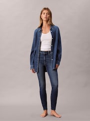 Calvin Klein Blue High Rise Skinny Jeans - Image 1 of 6