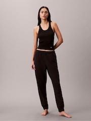 Calvin Klein Black Cotton Terry Blend Lounge Joggers - Image 3 of 7