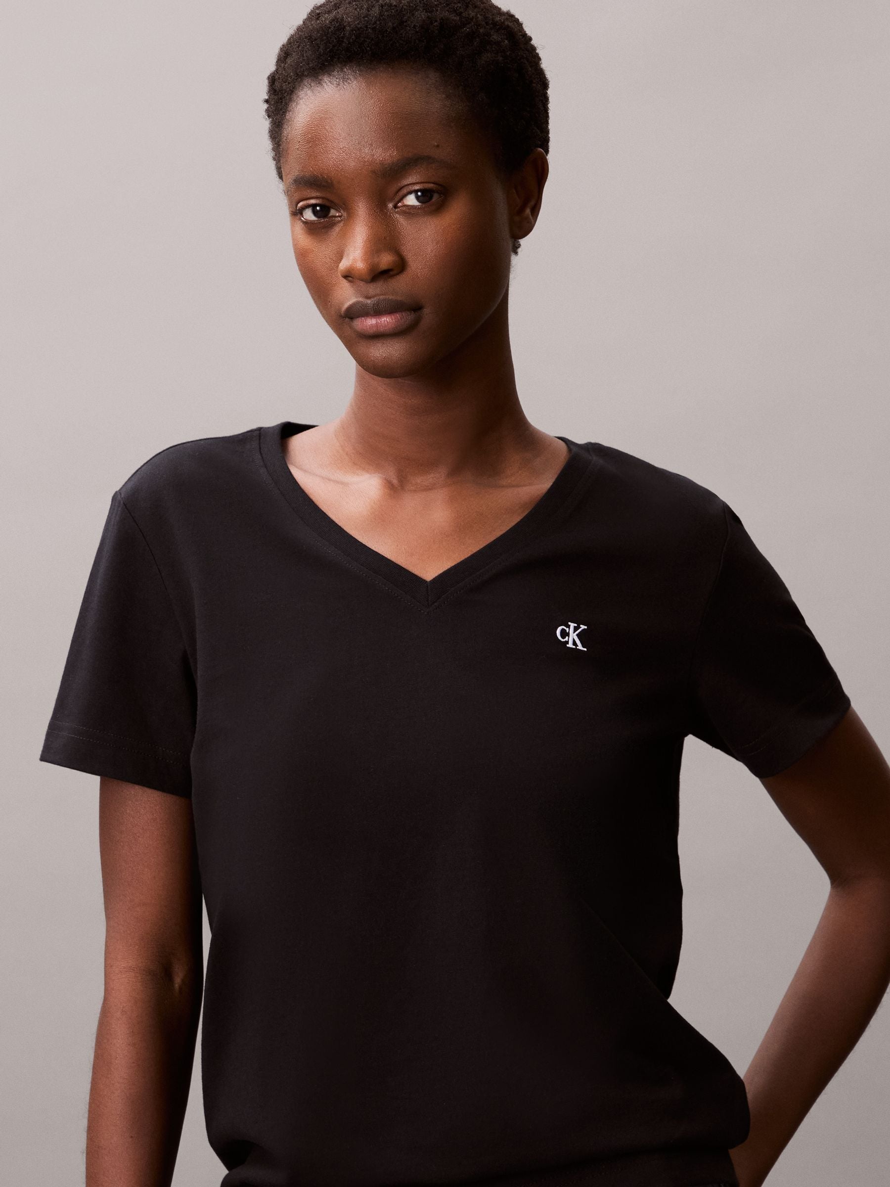 Next：日本 ブラック - Calvin Klein アーカイブ Vネック Tシャツ from