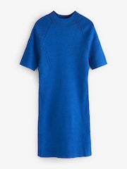 Calvin Klein Blue Sculpted Knit Mini Dress - Image 1 of 1