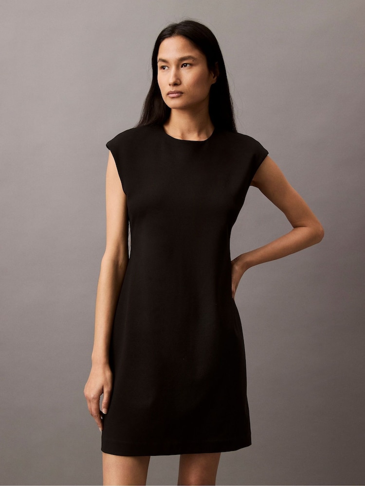 Calvin Klein Black Ponte Mini Dress - Image 1 of 6