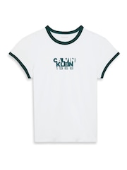 Calvin Klein White 1968 Logo Graphic Baby T-Shirt - Image 1 of 1
