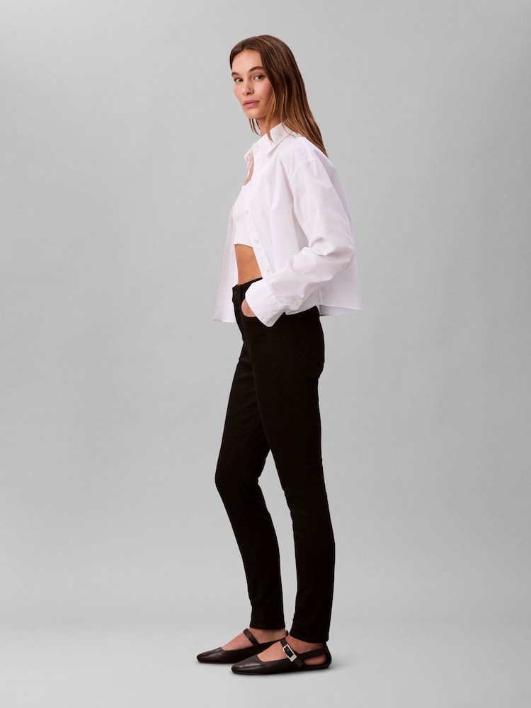 Calvin Klein Black High Rise Skinny Jeans - Image 2 of 6 Calvin Klein Black High Rise Skinny Jeans - Image 2 of 6
