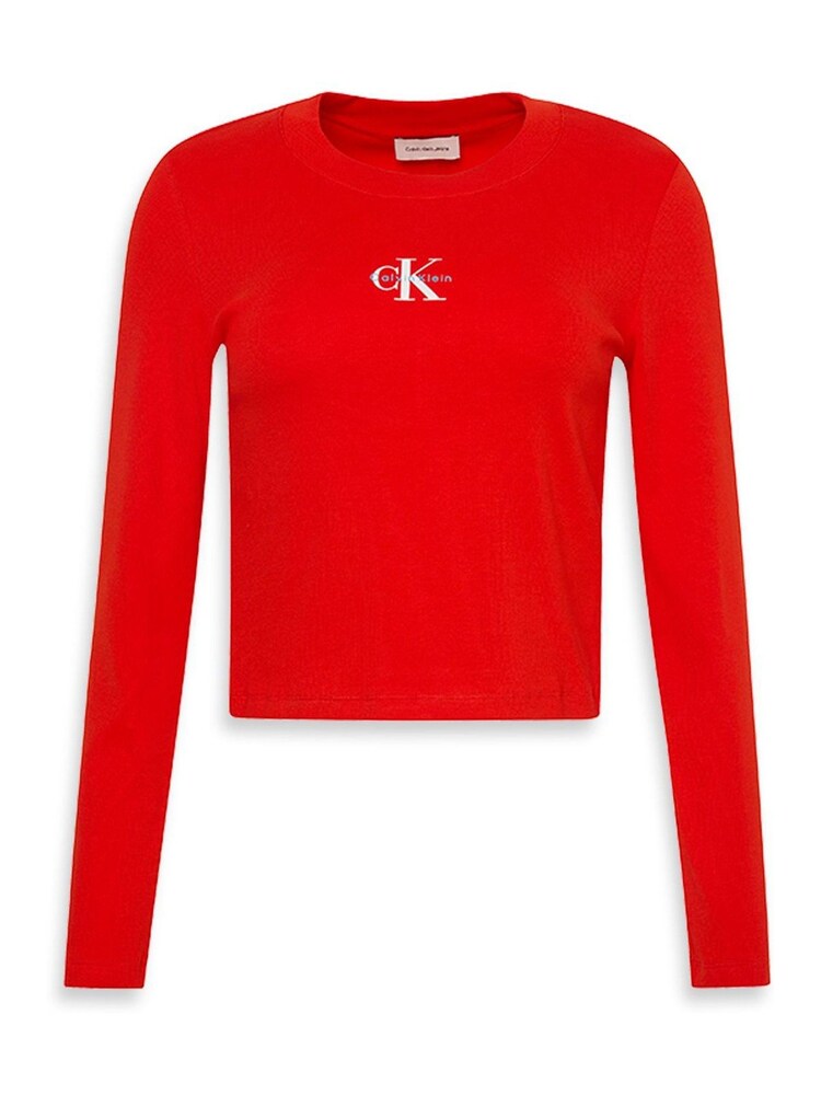 Vermelho - Calvin Klein Monogram Logo Long Sleeve Baby T-Shirt - Imagem 6 de 6