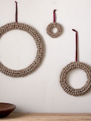 Nkuku Brass Madhi Mini Wreath Bauble - Image 2 of 4