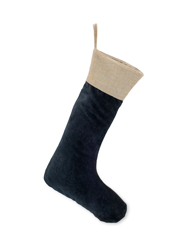 Nkuku Indigo Karru Cotton Velvet Christmas Stocking - Image 4 of 4 Nkuku Indigo Karru Cotton Velvet Christmas Stocking - Image 4 of 4