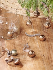 Nkuku Set of 16 Gold Adisa Christmas Baubles Jar - Image 4 of 6