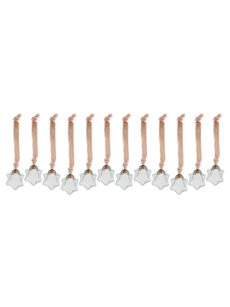 Nkuku Clear Sardi Star Christmas Baubles - Image 4 of 4